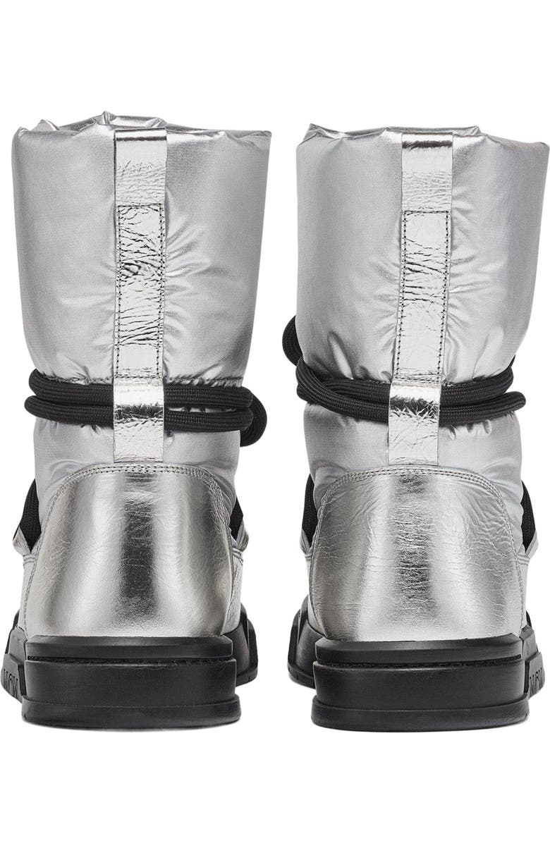 MCM Skyward Ankle Boots in Metallic Calf Leather, Alternate, color, Silver