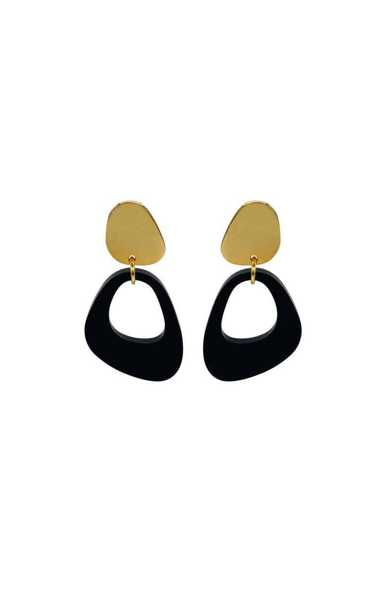Toolally Pebble Drop Earrings - Black, Main, color, Black