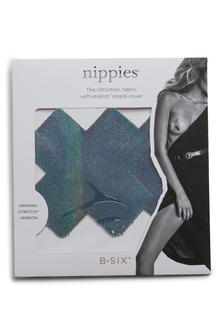 Bristols 6 Nippies by Bristols Six Glitter Nipple Covers, Alternate, color, GUNMETAL