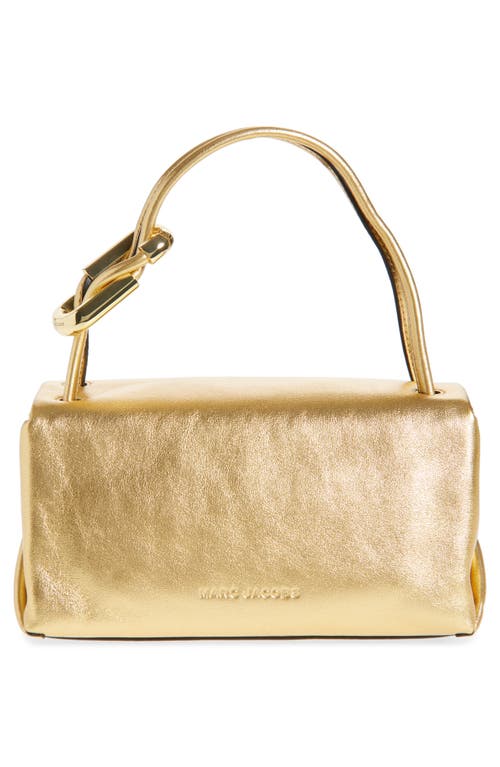 Marc Jacobs The Mini Dual Metallic Leather Handbag In Gold