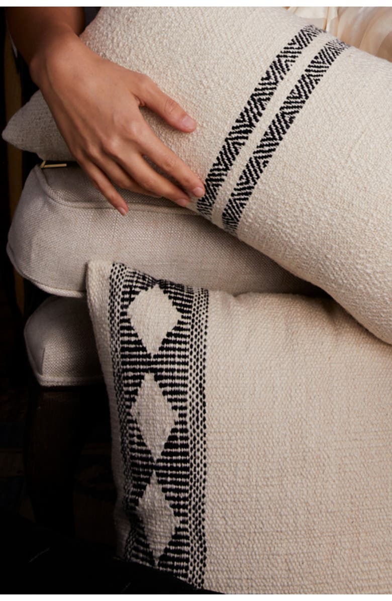 Pillowpia Gemma Lumbar Pillow Cover, Alternate, color, Cream