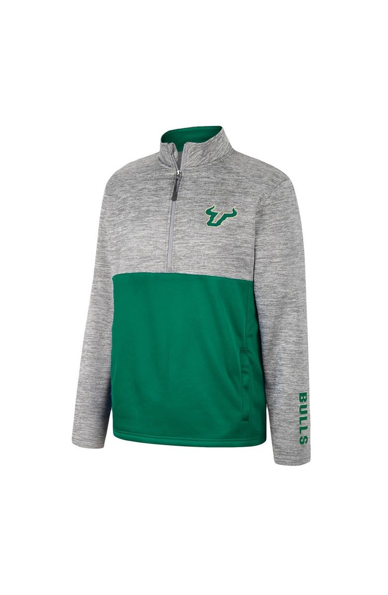 COLOSSEUM Men's Colosseum Gray South Florida Bulls John Half-Zip Jacket, Alternate, color, 