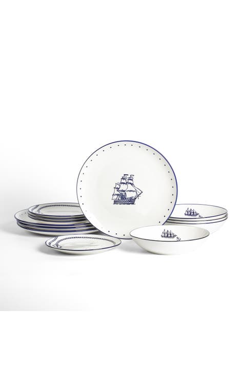 Knox Porcelain 12-Piece Dinnerware Set