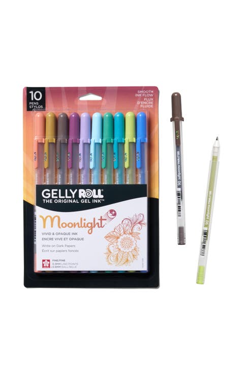 Gelly Roll Moonlight 06 Gel Pens, Earth & Jewel Tone, 10 Pack