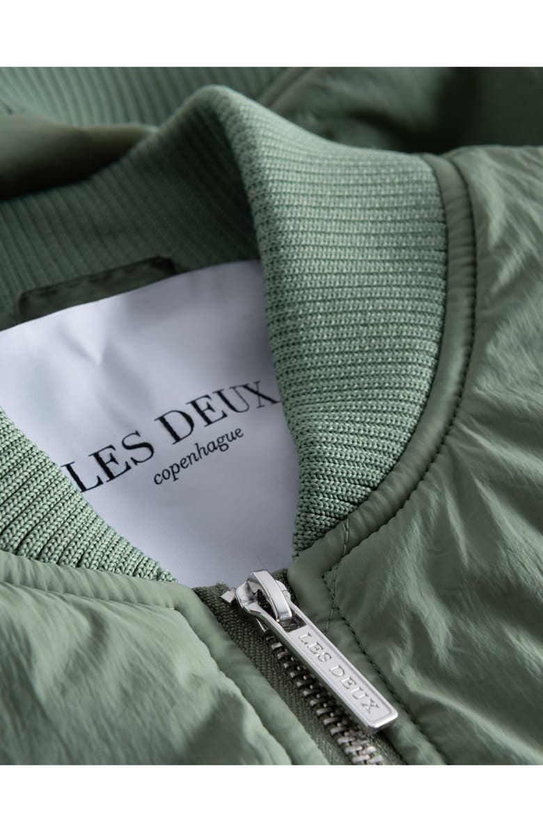 Les Deux Norman Quilted Recycled Nylon Bomber Jacket, Alternate, color, 