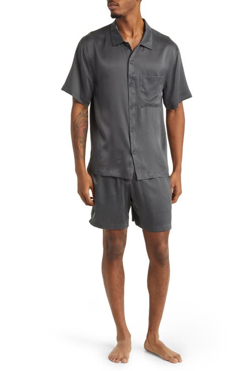 Washable Silk Button-Up Short Pajamas