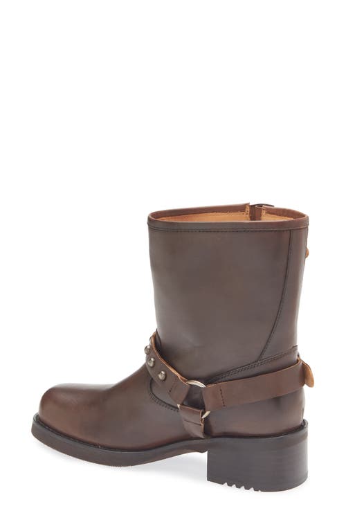 Chocolat Blu Joss Moto Bootie In Brown Leather