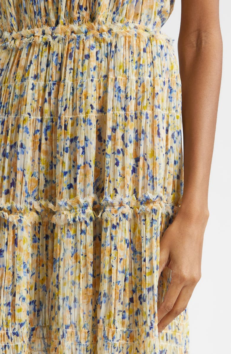 Ulla Johnson Virginie Floral Silk Maxi Skirt, Alternate, color, Daffodil