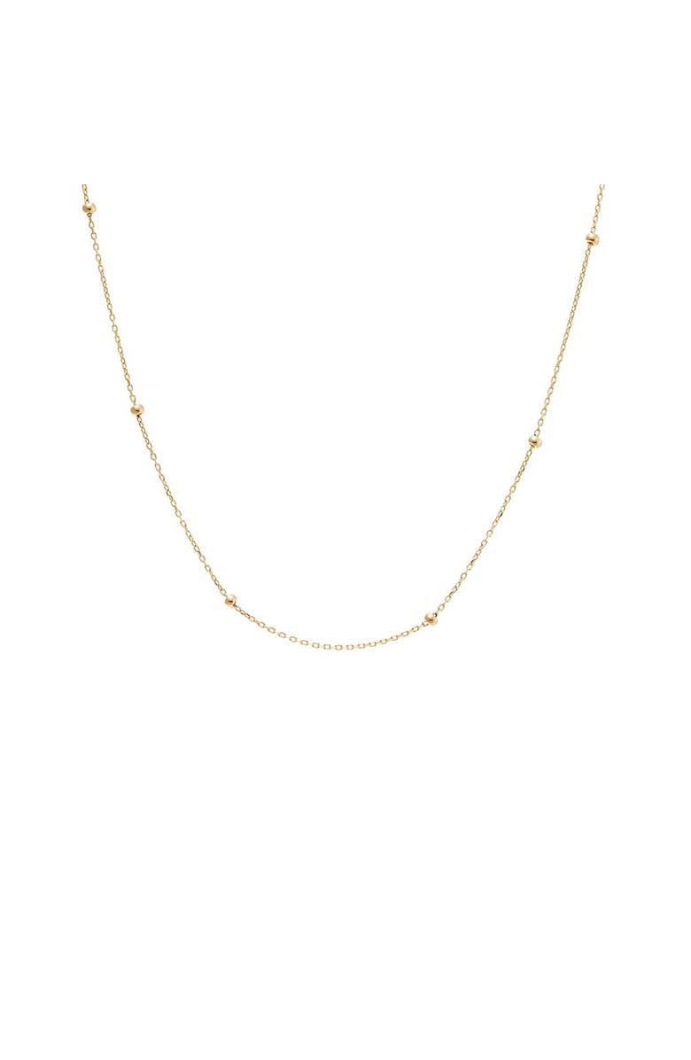 BY ADINA EDEN Solid Ball Chain Necklace 14K, Main, color, 14K Gold