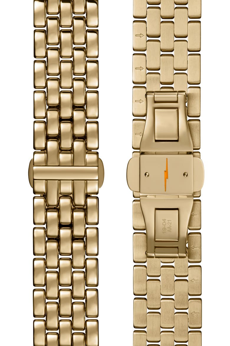 Runwell Mother-of-Pearl Chronograph Bracelet Watch, 37mm, Alternate, color, WHITE MOTHER OF PEARL/ GOLD