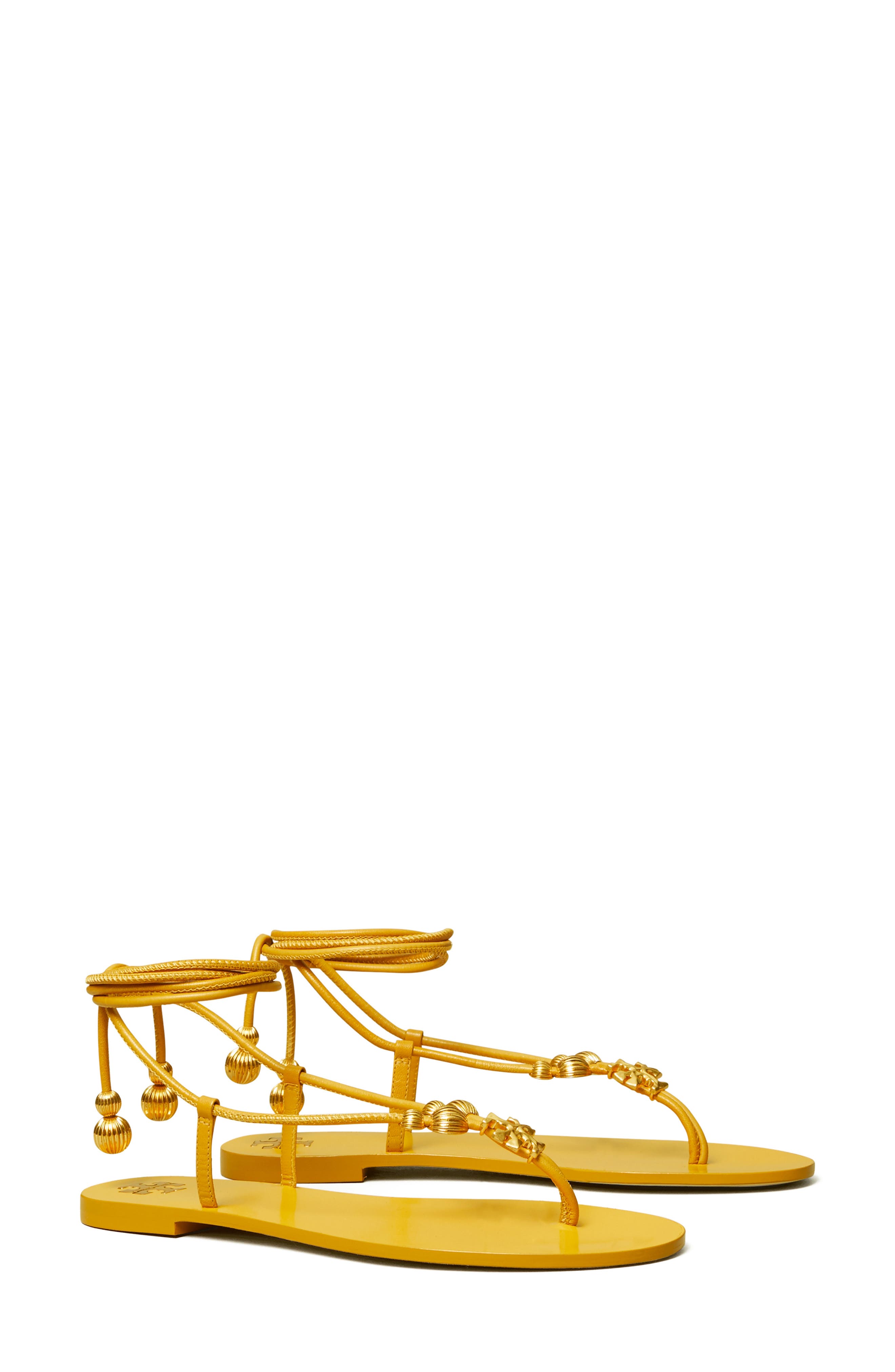 Capri Lace Up Sandal, Main, color, GOLDENROD