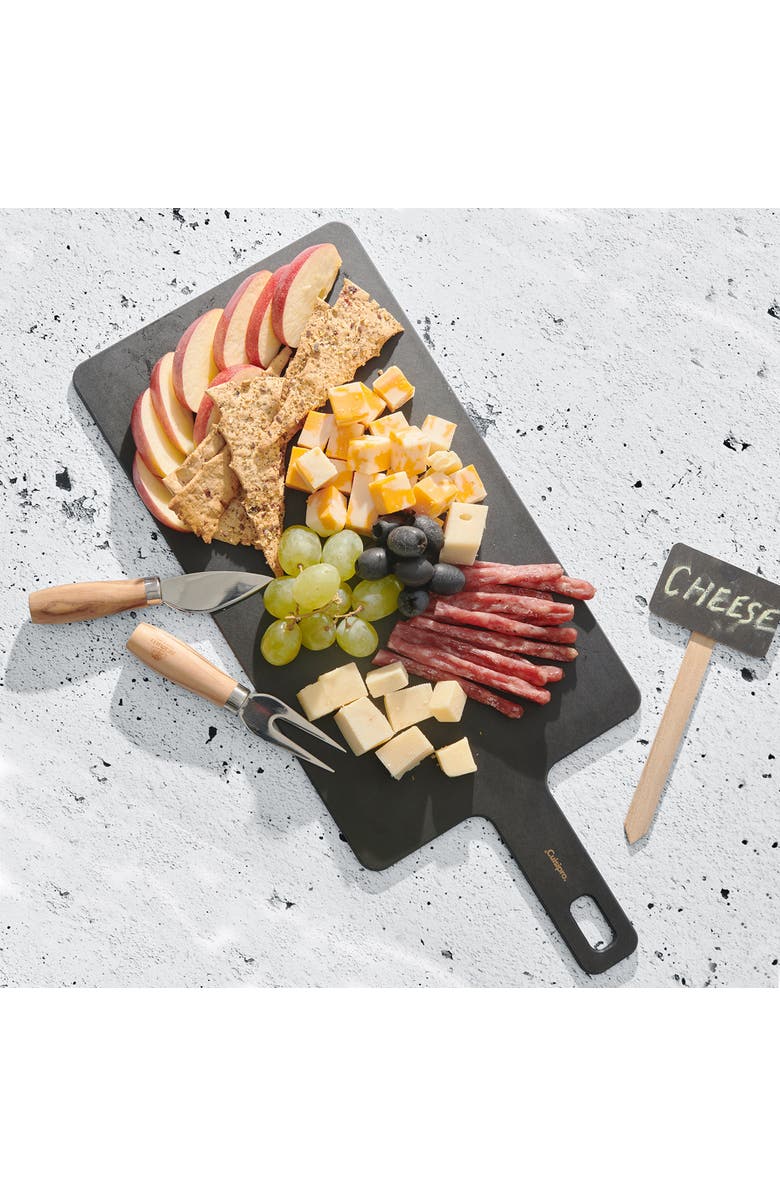 CUISIPRO Fiber Wood Paddle Cutting Board, 18-Inch x7.5-Inch, Alternate, color, Slate