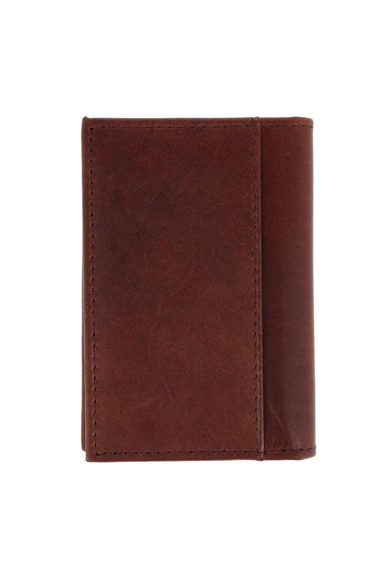 Tennyson Bi-Fold ID Window Leather Card Case, Alternate, color, Brown