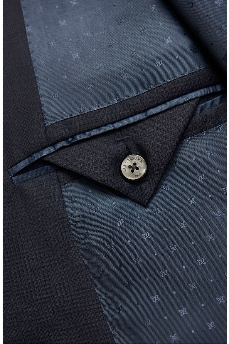 Navy Double Twist 130s Wool Blazer, Alternate, color, BLUE