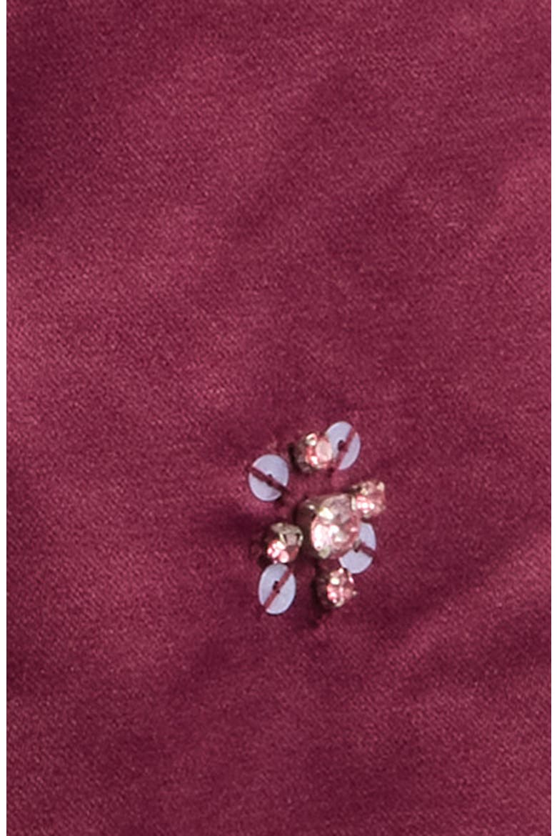 Casslouie Embellished Empire Waist Minidress, Alternate, color, FADED MERLOT