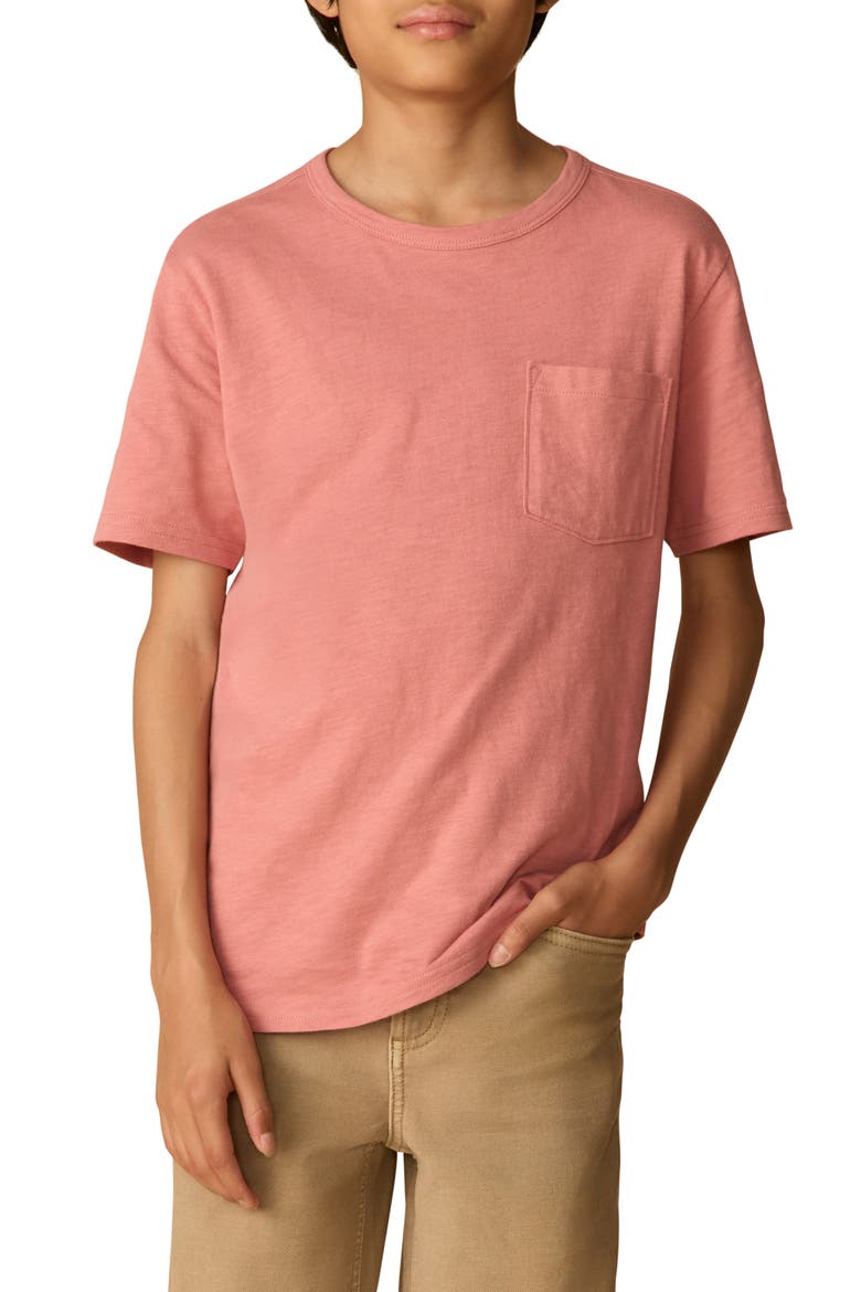 Kids' Sunwashed Organic Cotton Pocket Tee, Main, color, FADED FLAG
