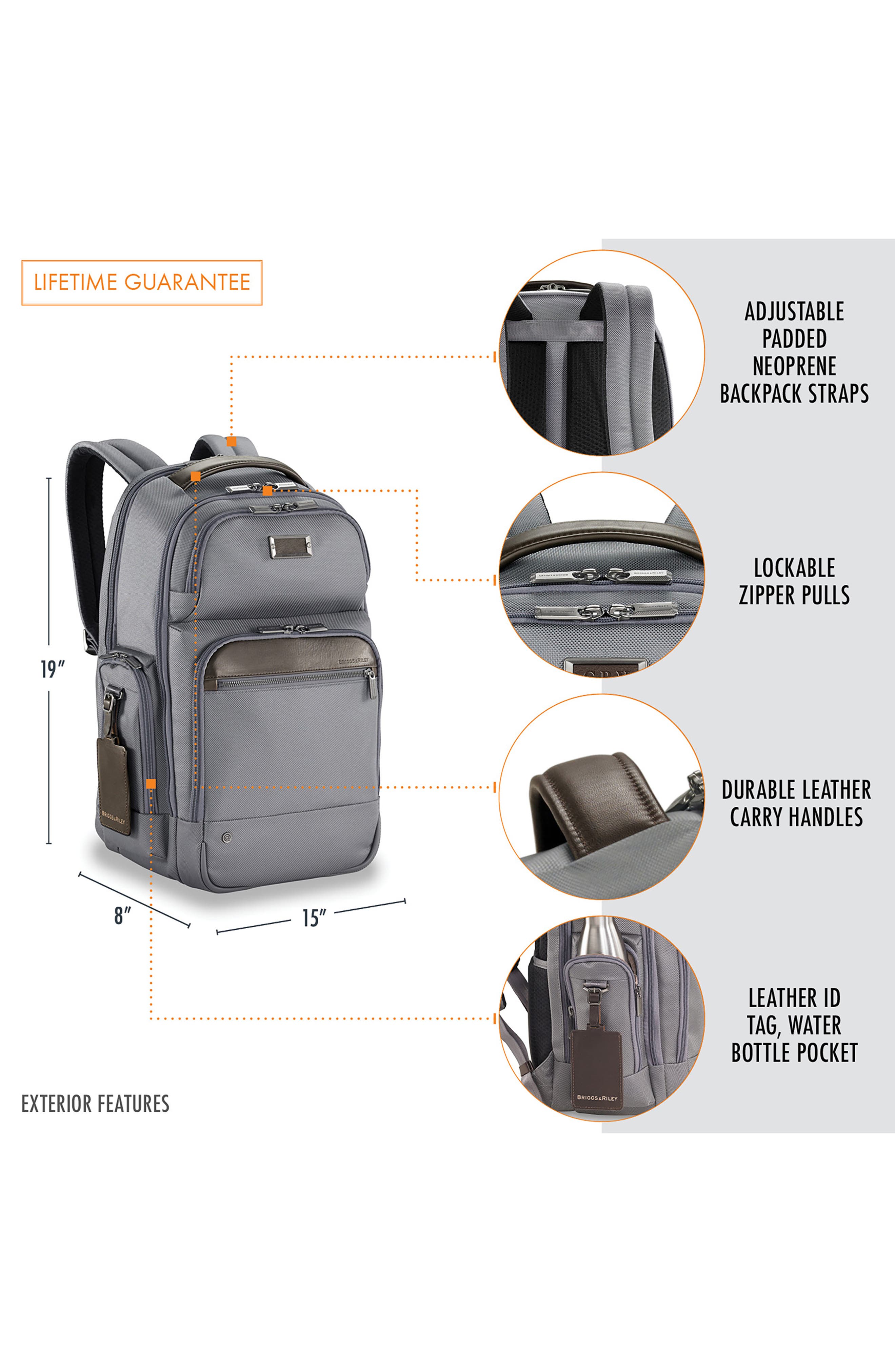 @work Large Cargo Backpack, Alternate, color, GREY