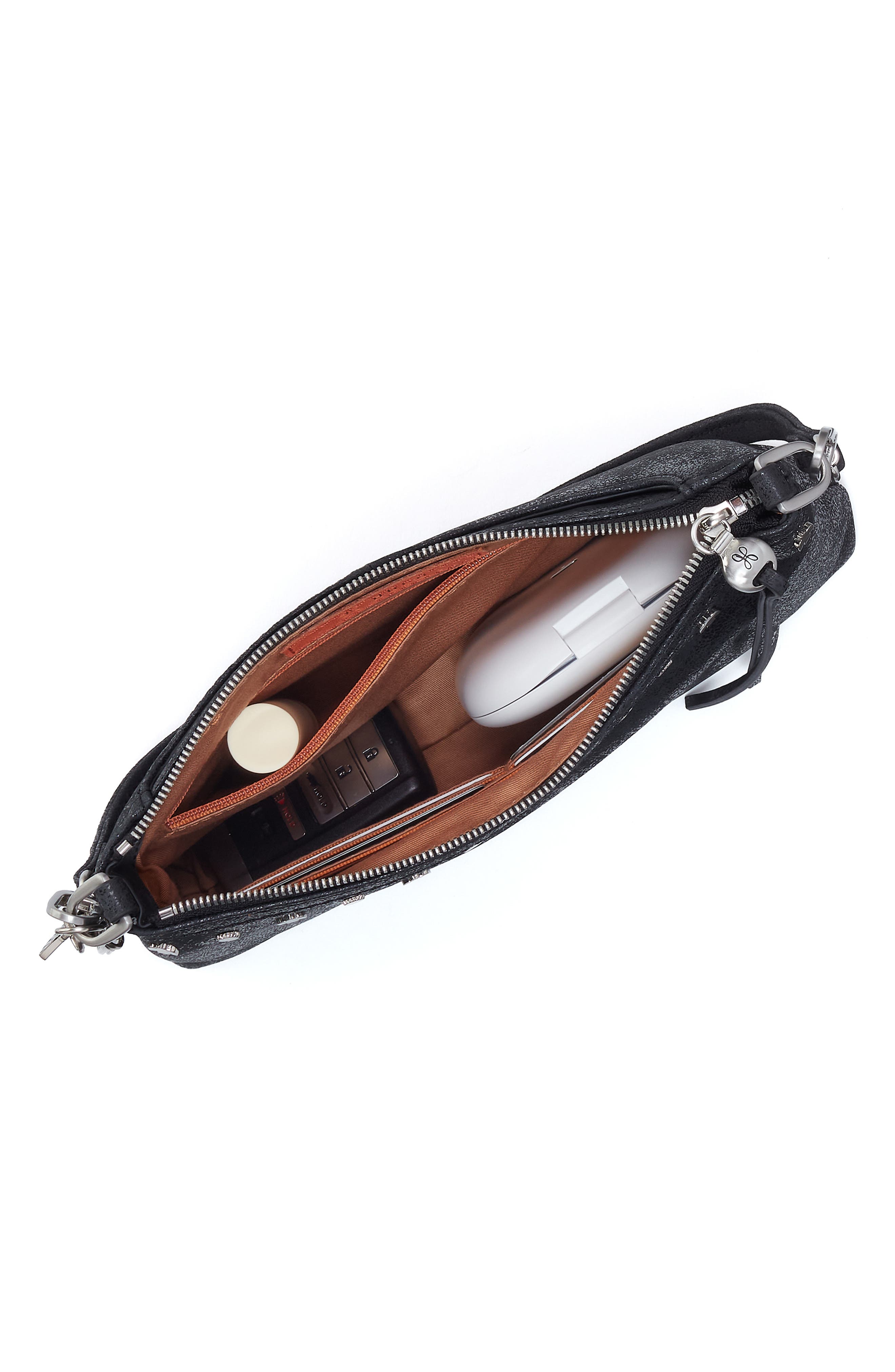 Darcy Leather Crossbody Bag, Alternate, color, BLACK
