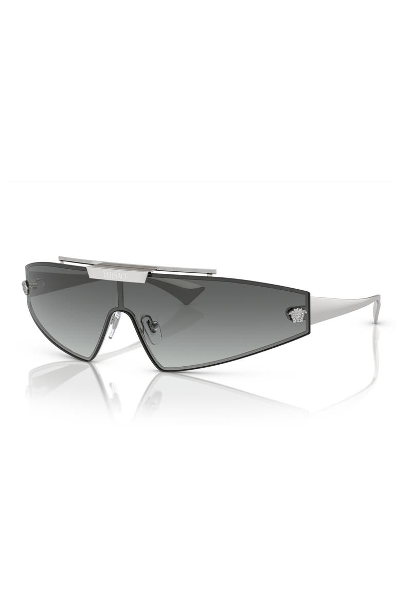 Medusa Horizon 144mm Shield Sunglasses, Alternate, color, SILVER