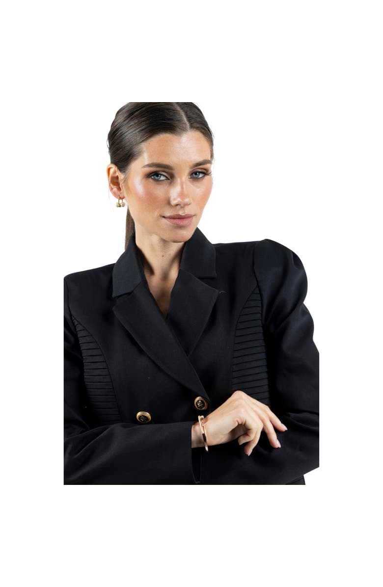 AKALIA Rosalia Cropped Women Blazer, Alternate, color, Black