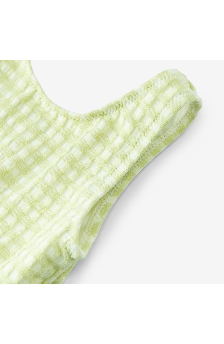 Milkbarn Ballet Skirt Swimsuit, Alternate, color, Green Gingham