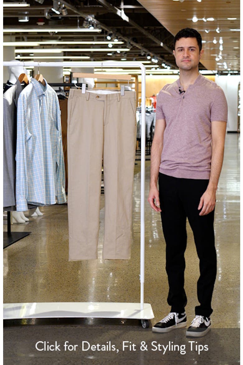 Flannel Lined Flat Front Relaxed Fit Performance Khaki Pants video