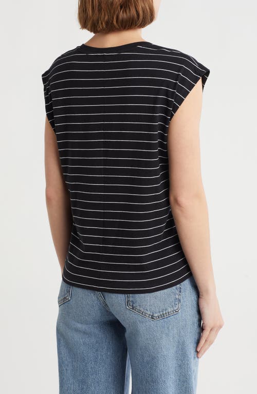 Nordstrom V-neck Pima Cotton T-shirt In Black
