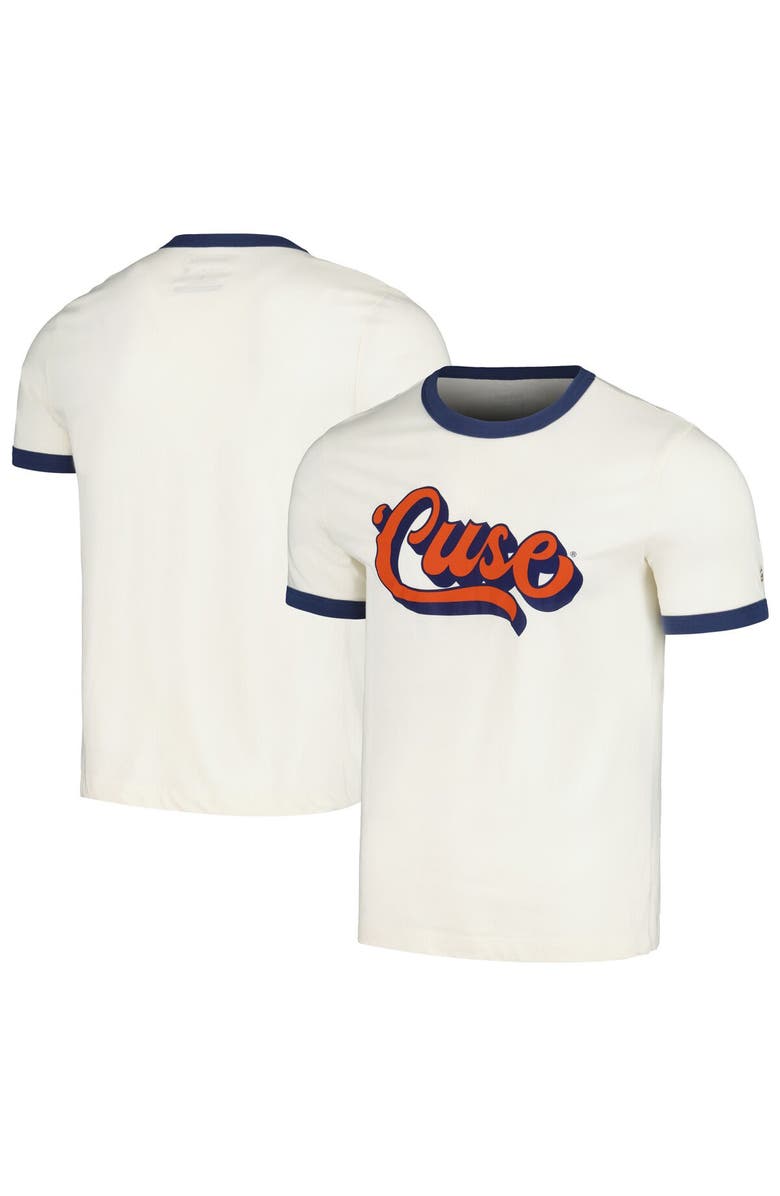 HOMEFIELD Men's Homefield Cream Syracuse Orange "'Cuse" Ringer T-Shirt, Main, color, 