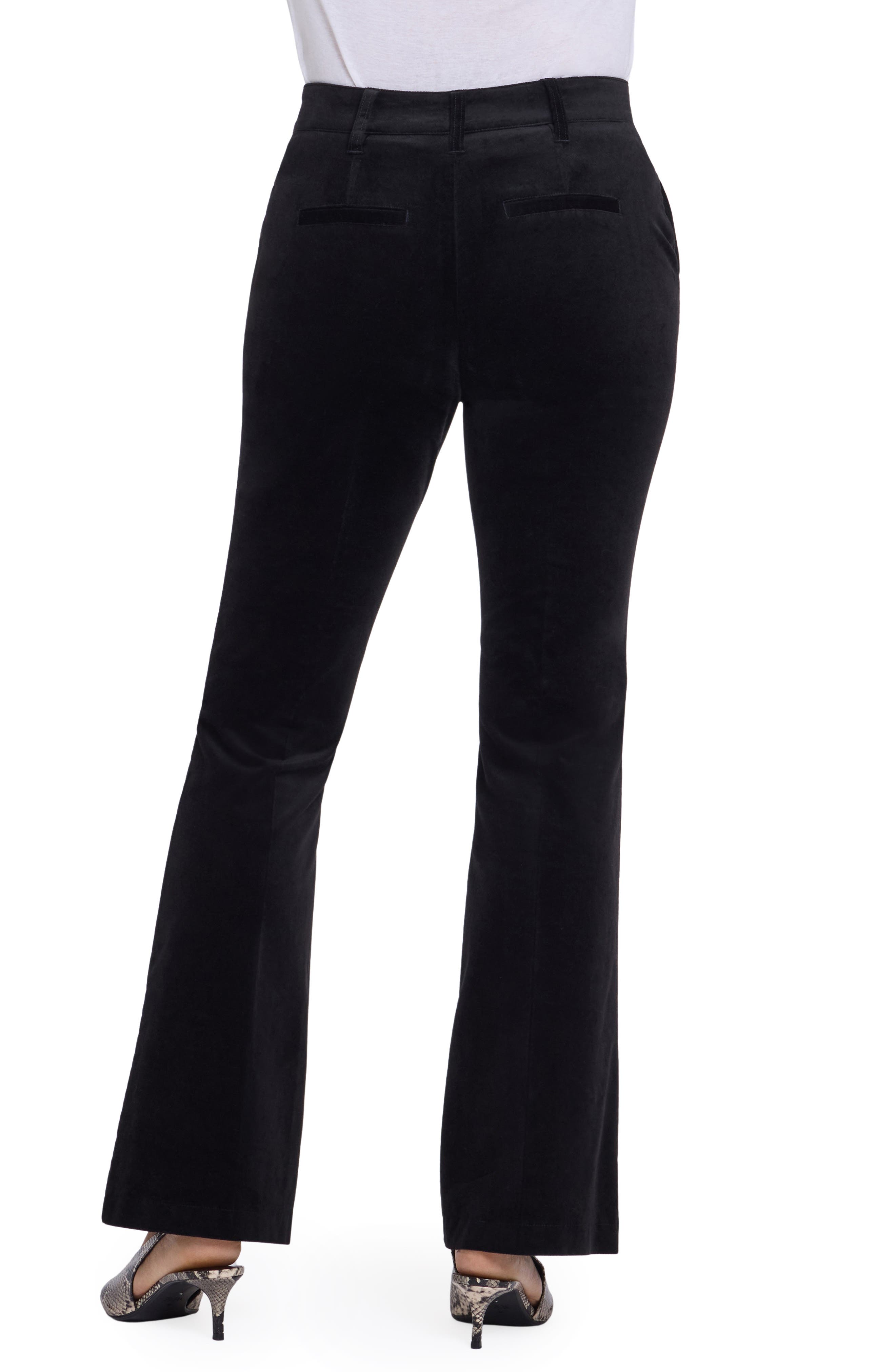 NYDJ Felicity High Waist Velvet Flare Pants (Women) | Nordstrom