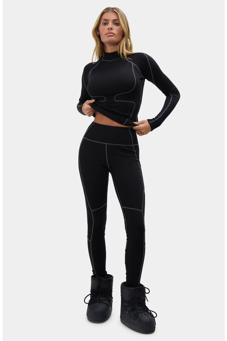 Hallie High Waist Leggings, Alternate, color, BLACK