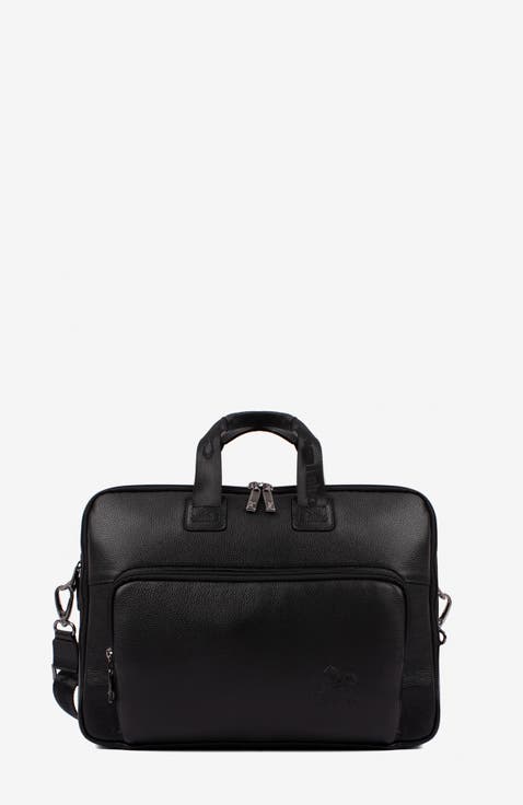 El Cavaleiro 608 Leather Laptop Bag 16"