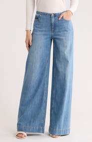 Alice + Olivia Slay Low Rise Wide Leg Jeans