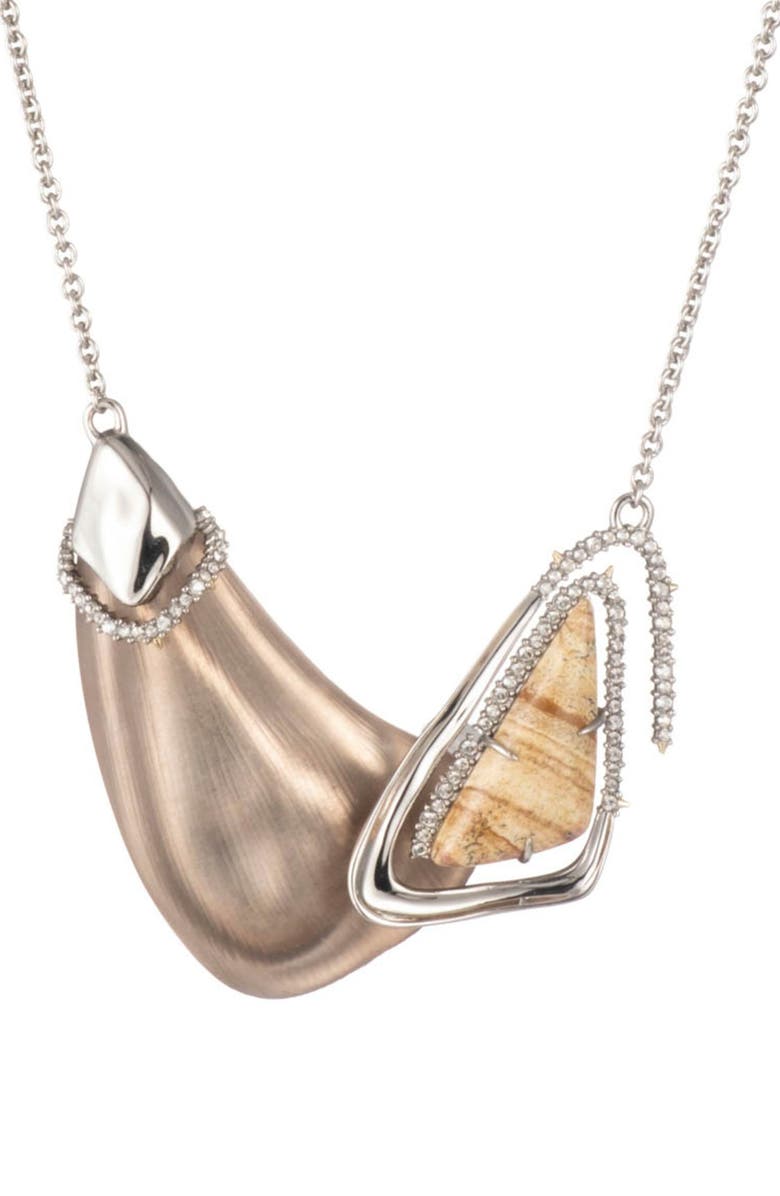 Alexis Bittar Articulating Bib Necklace, Main, color,