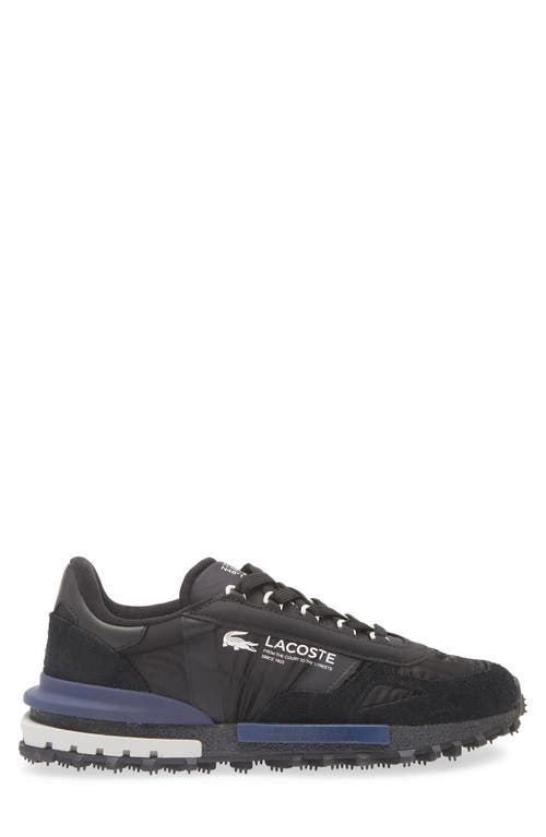Lacoste Black Fabric And Suede Elite Active Sneakers In Black