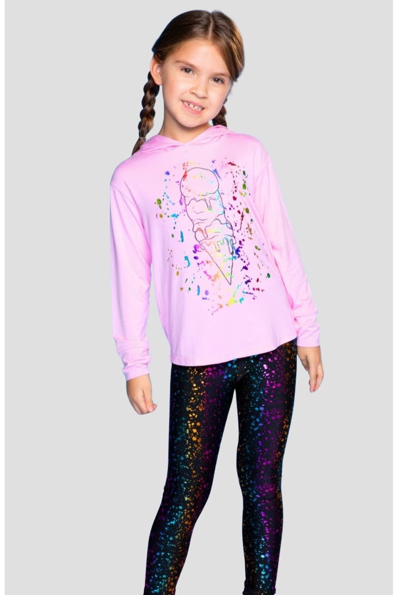 Kids' Graphic Hoodie, Alternate, color, PINK ICE CREAM