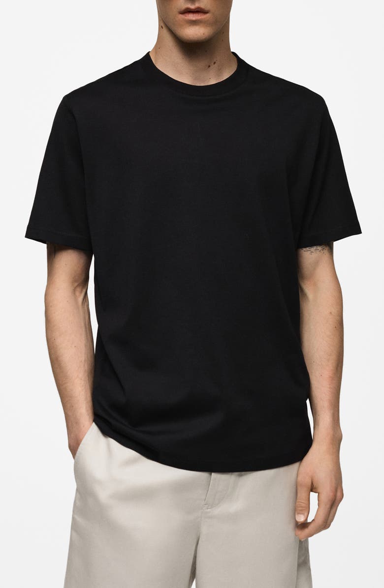 MANGO Slim Fit Cotton T-Shirt, Main, color, 