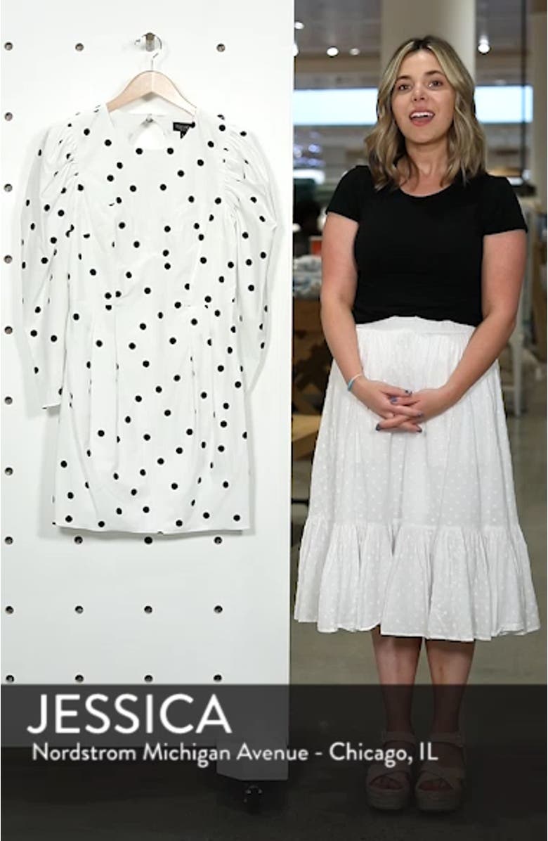Puff Sleeve Polka Dot Minidress, sales video thumbnail