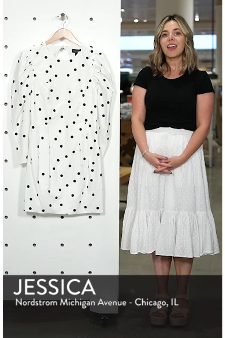 Puff Sleeve Polka Dot Minidress video