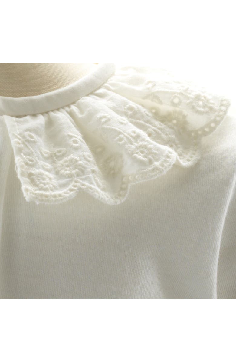 Rachel Riley Broderie Collar Babygro, Alternate, color, White