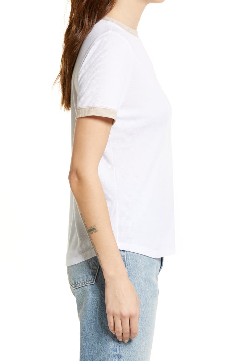 Ringer Tee, Alternate, color, WHITE-TAN COMBO