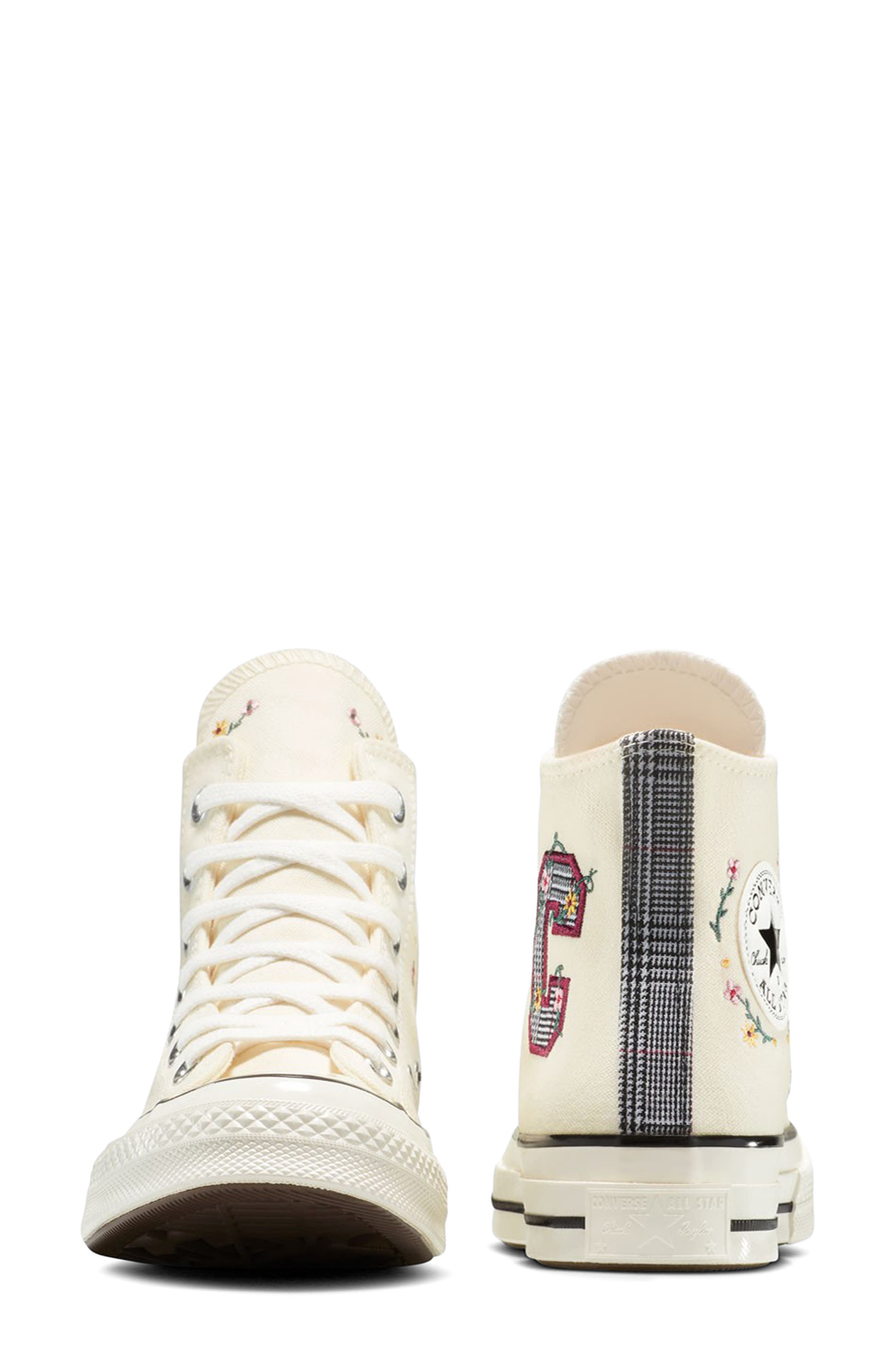 Converse Chuck 70 Floral Canvas High Top Sneaker, Alternate, color, Egret/ Black/ Frozen Acai