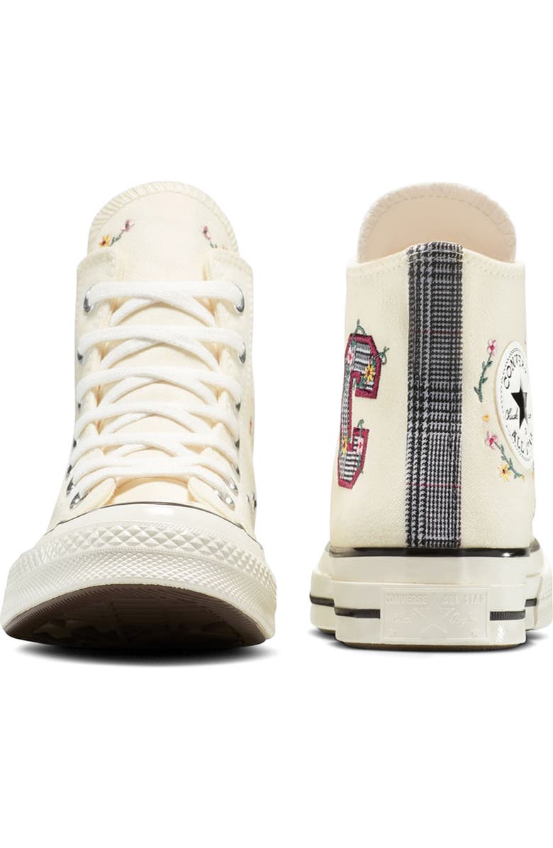 Converse Chuck 70 Floral Canvas High Top Sneaker, Alternate, color, Egret/ Black/ Frozen Acai