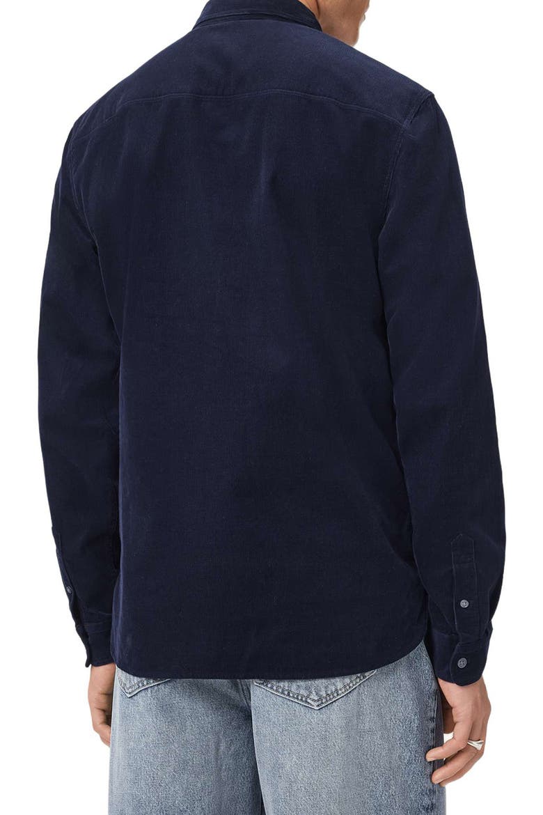 Birchwood Fine Wale Corduroy Button-Up Shirt, Alternate, color, SAPPHIRE BLUE
