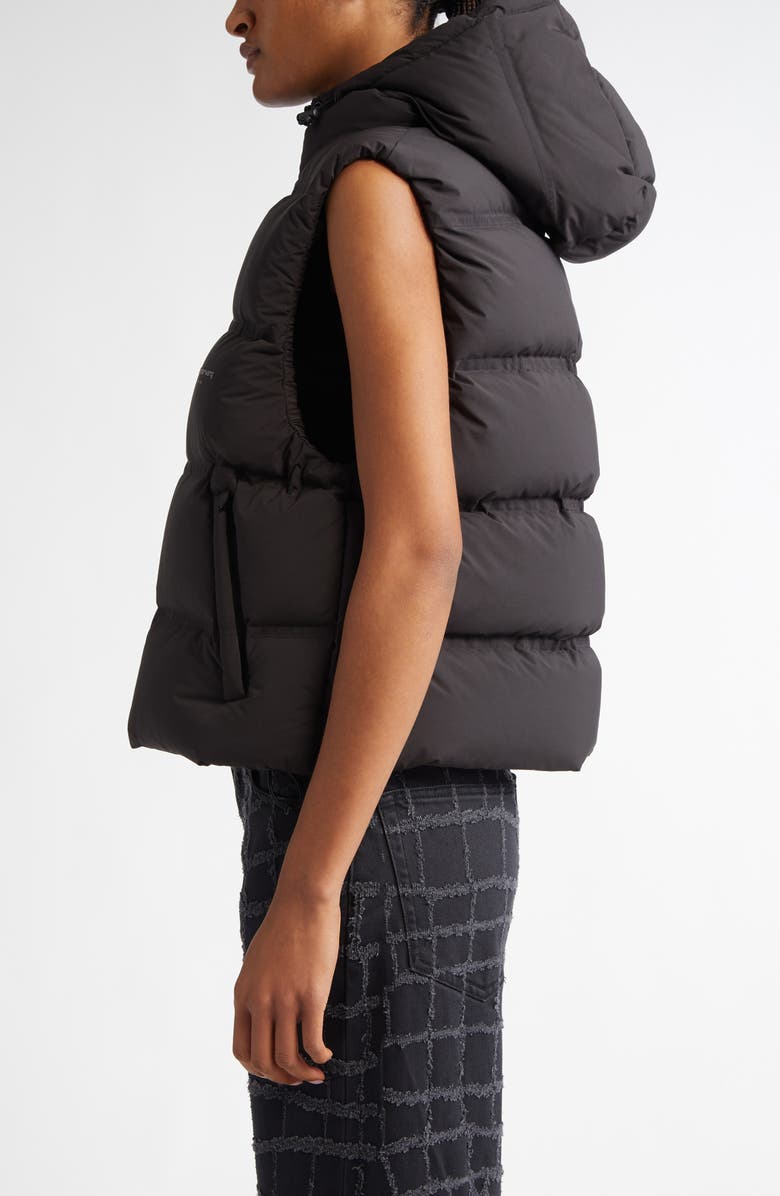 Alexander Wang Crop Hooded Down Puffer Vest, Alternate, color, 