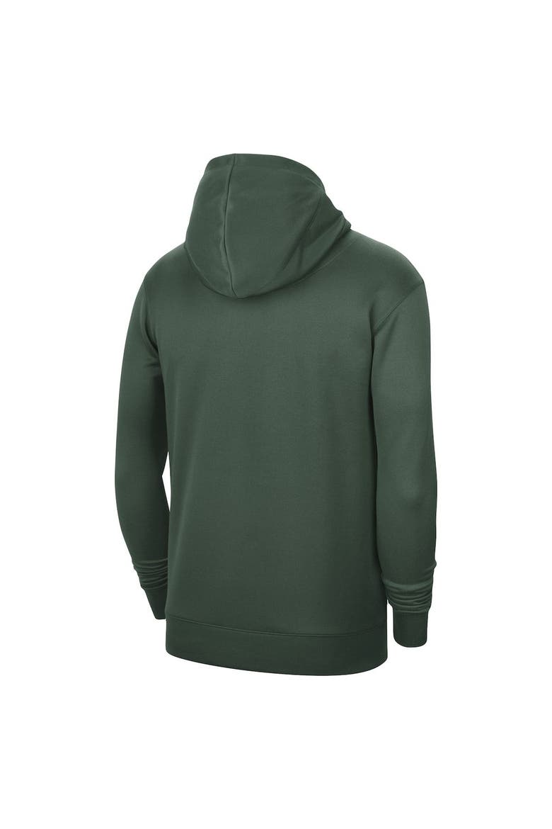 Unisex Nike Hunter Green Milwaukee Bucks 2023/24 Performance Spotlight On-Court Practice Pullover Hoodie, Alternate, color, Hunter Green