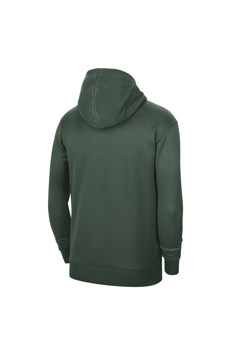 Nike Unisex Nike Hunter Green Milwaukee Bucks 2023/24 Performance Spotlight On-Court Practice Pullover Hoodie, Alternate, color, Hunter Green