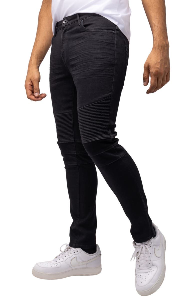 XRAY Stretch Moto Skinny Jeans, Alternate, color, 