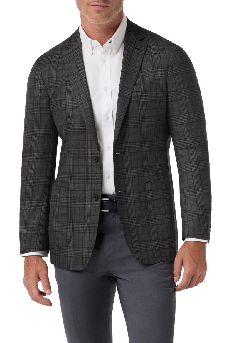 Lavelle Wool Blazer, Main, color, CHARCOAL GLEN CHECK