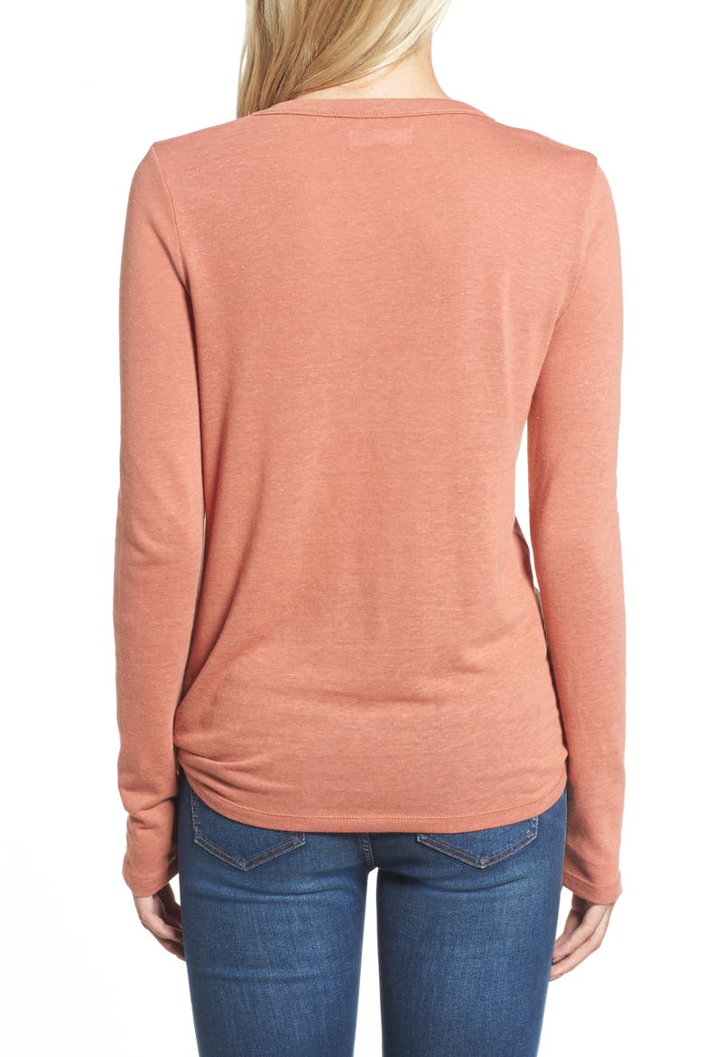 Soundcheck Side Tie Tee, Alternate, color, GOLDEN APRICOT
