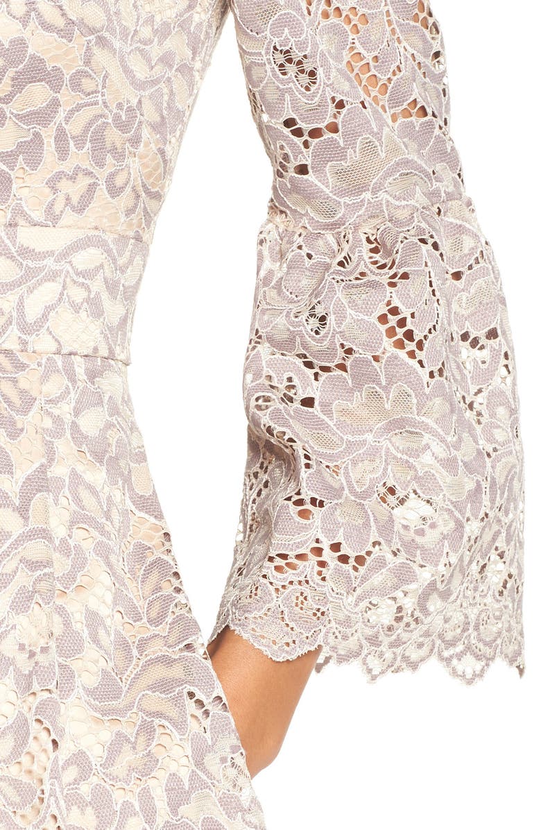 Eliza J Lace Fit & Flare Dress, Alternate, color, 